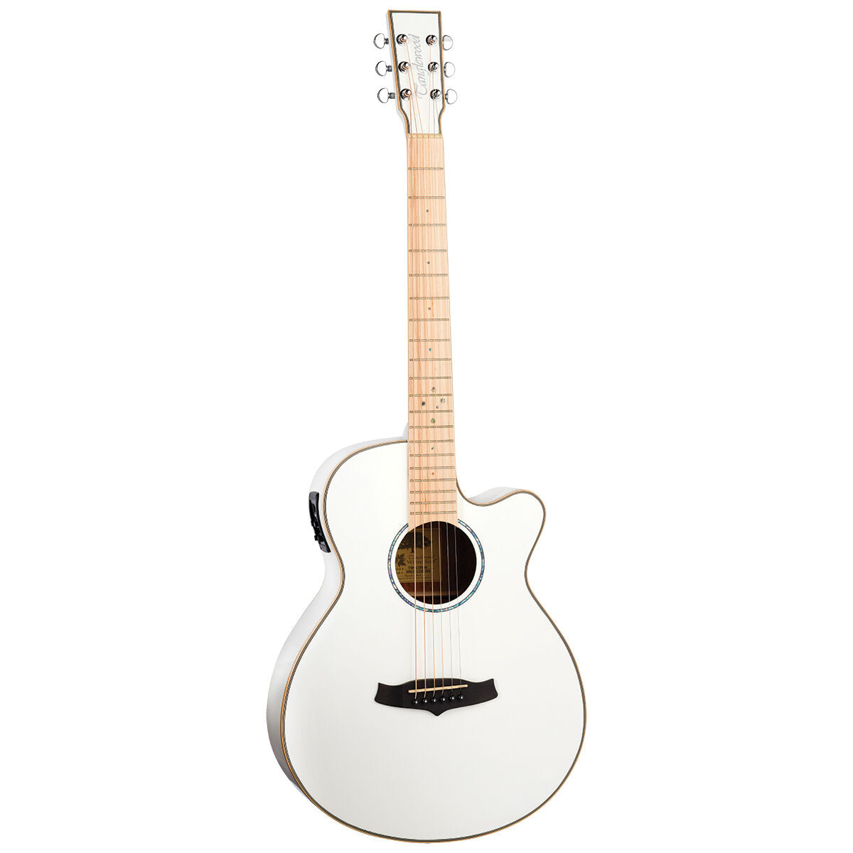 Tanglewood TWPRO4CEBLW Winterleaf Blonde Acoustic Guitar Superfolk Whitsunday White Gloss w/ Cutaway &amp; Pickup