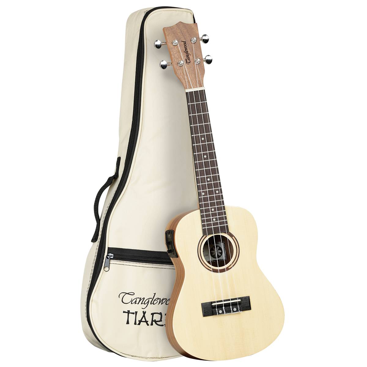 Tanglewood TWT9EB Tiare Concert Ukulele Spruce/KOA Uke w/ Pickup & Bag