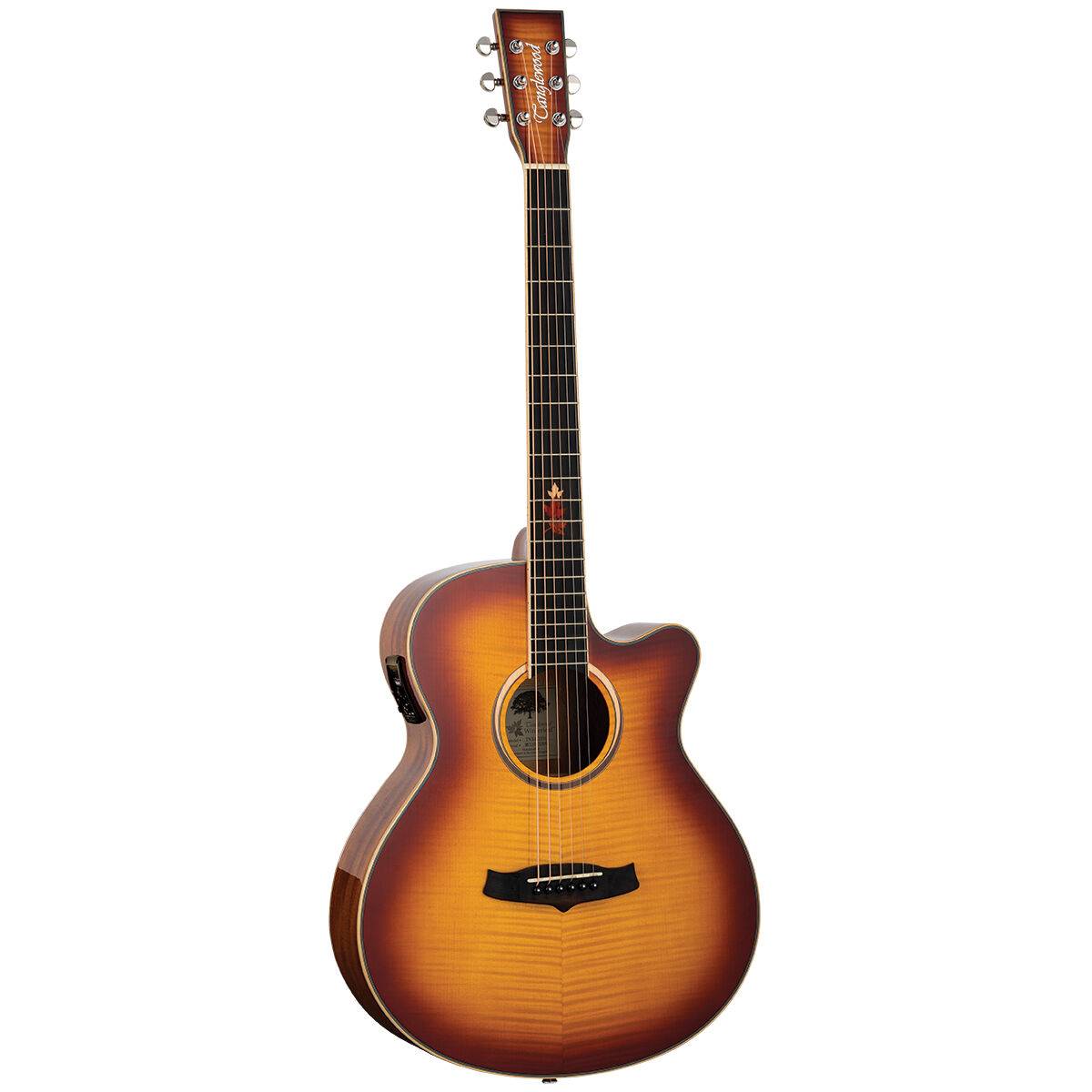 Tanglewood TWX4CEFM Winterleaf Exotic Acoustic Guitar Superfolk Flame Maple Sunburst w/ Cutaway & Pickup