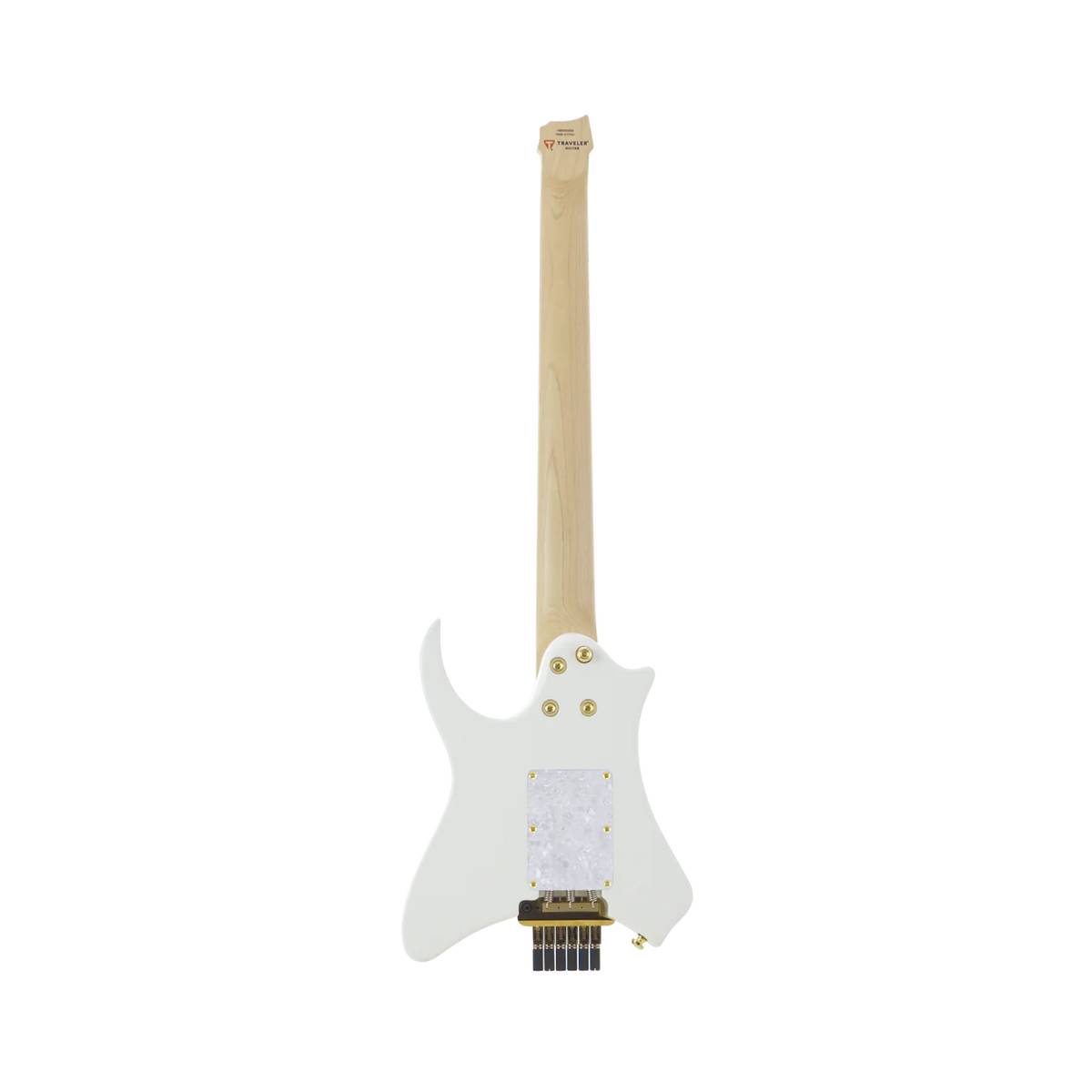 Traveler Guitar Vaibrant 88 Deluxe Headless Electric Guitar Frost White w/ Gigbag