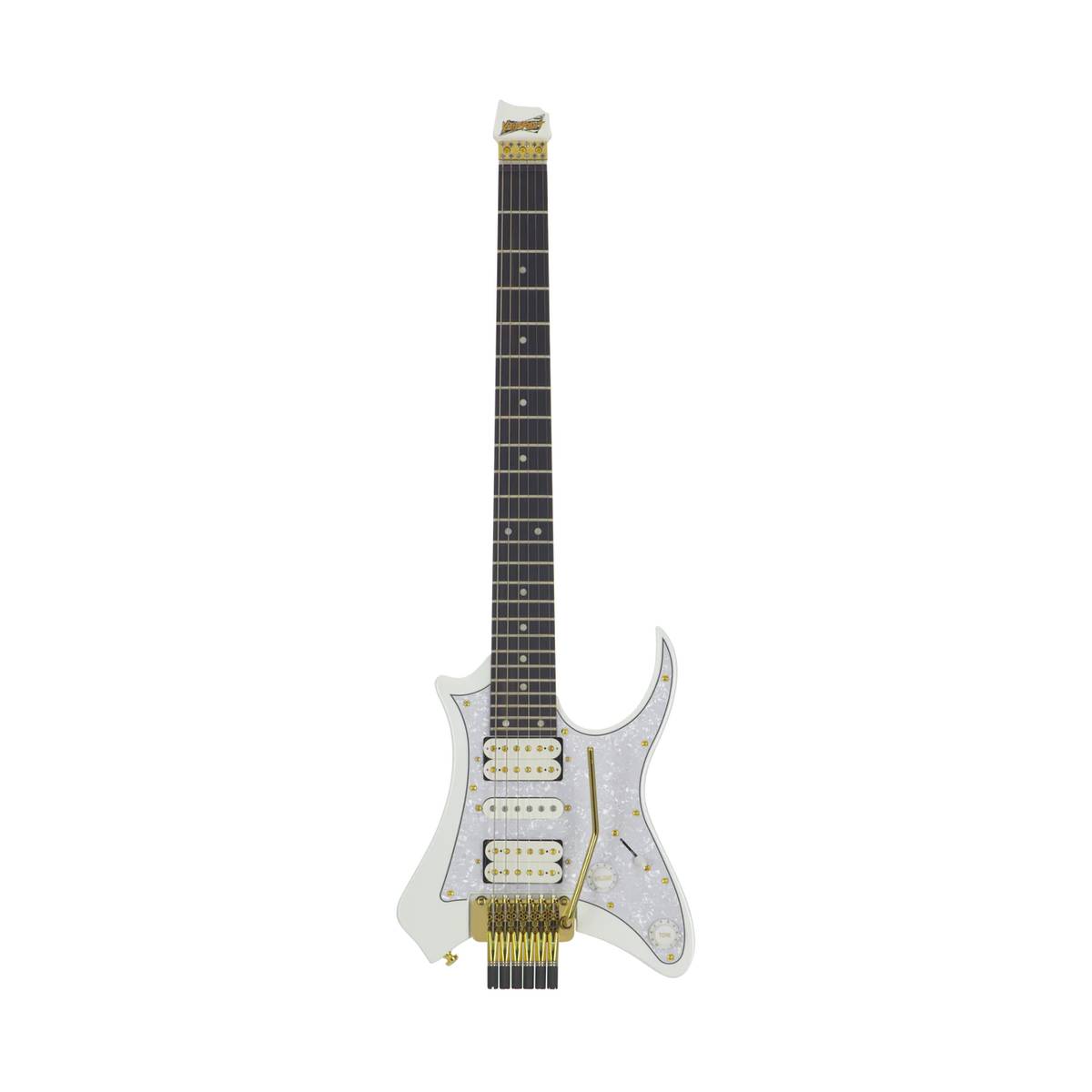Traveler Guitar Vaibrant 88 Deluxe Headless Electric Guitar Frost White w/ Gigbag
