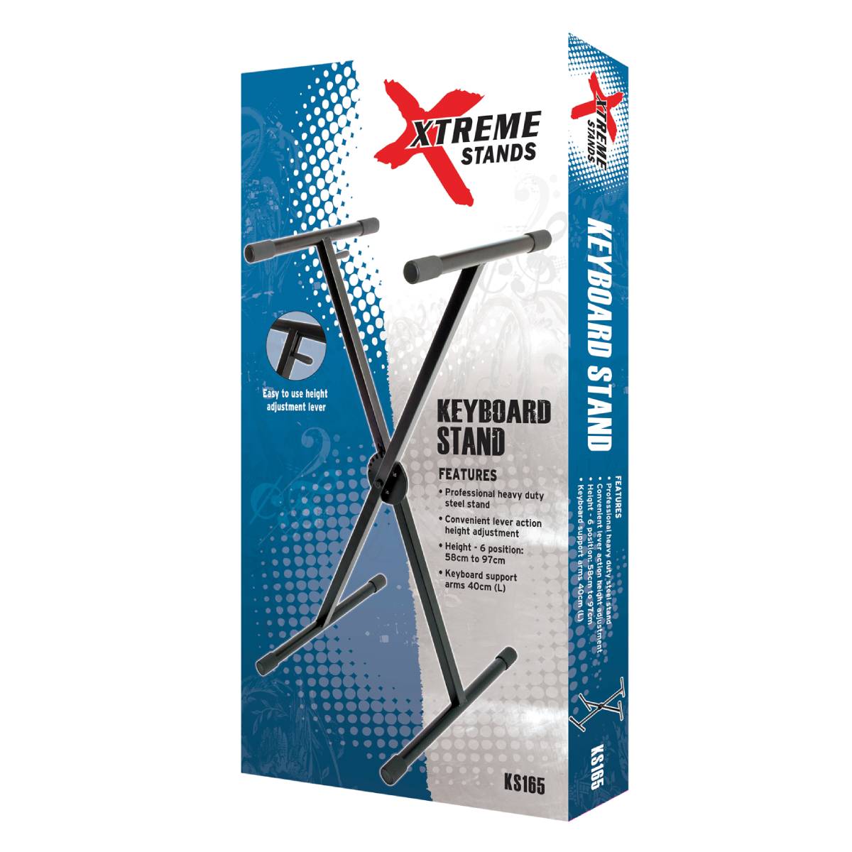 Xtreme KS165 Keyboard/Piano Stand X-Frame Single Brace
