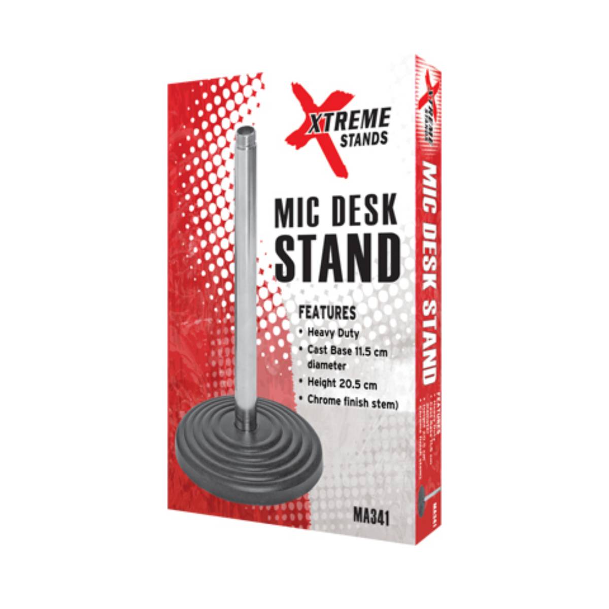 Xtreme MA341 Desktop Microphone Stand Cast Base - Chrome
