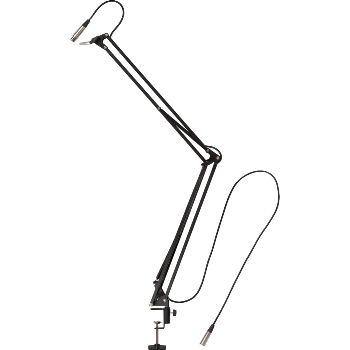 Xtreme MA350 Desktop Mount Microphone Boom Arm Stand w/ XLR Cable - Black