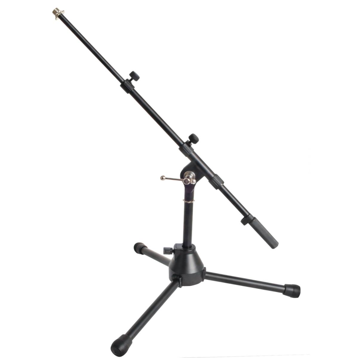 Xtreme MA411B Short Microphone Stand w/ Telescopic Boom - Black