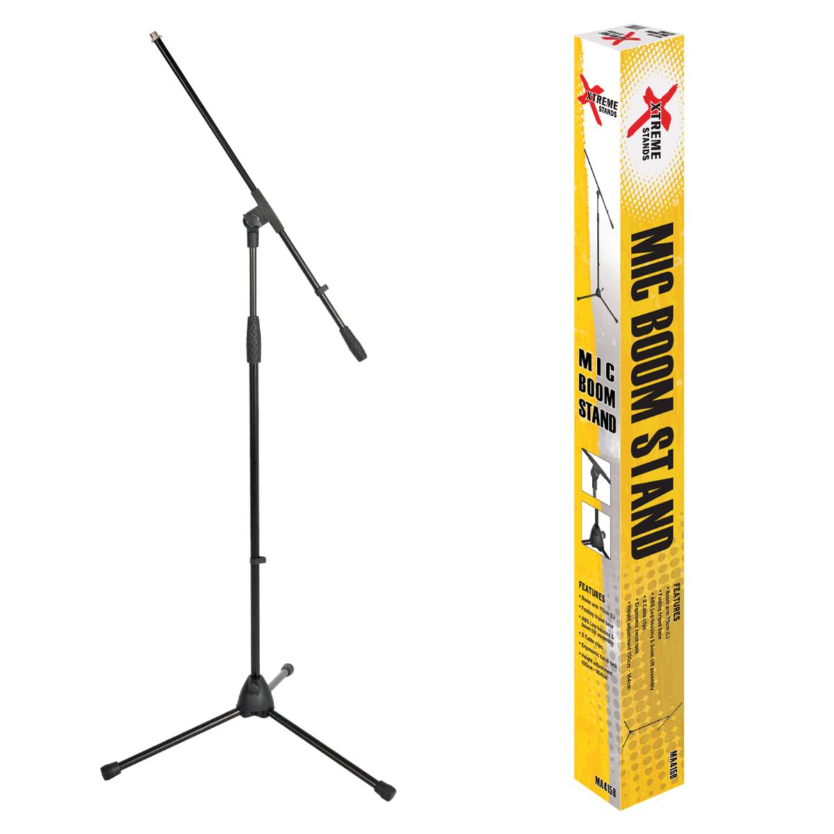 Xtreme MA415B Microphone Stand w/ Boom - Black