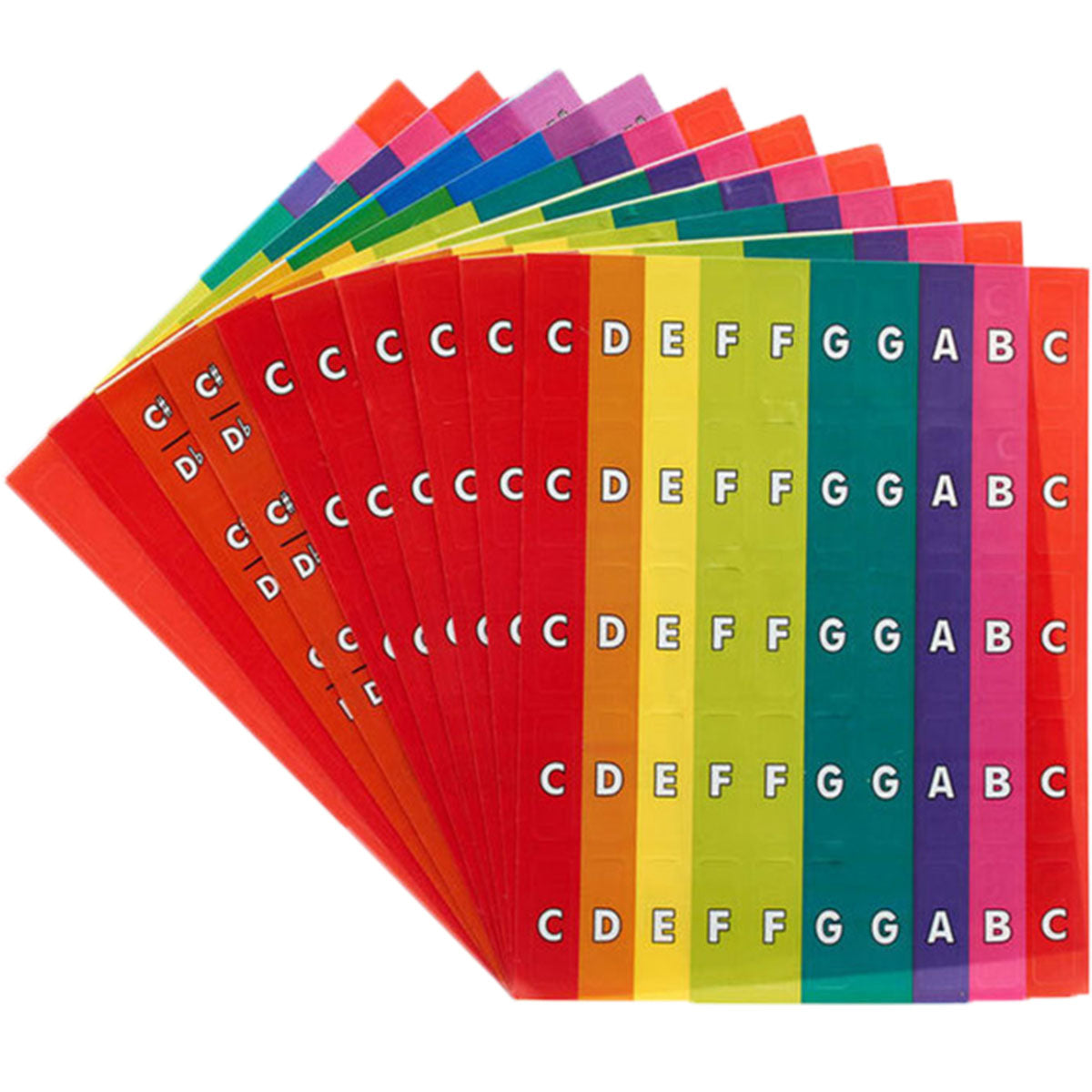 Chroma-Notes Diatonic & Chromatic Stick Ons