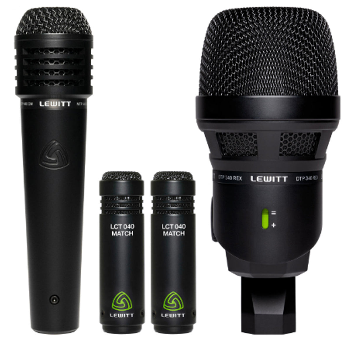 Lewitt Audio BEATKIT 4-Piece Drum Microphone Kit w/ Mic Mounts &amp; Windscreens