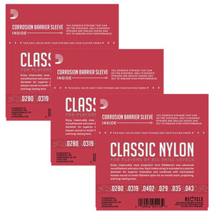 3 Pack of D'Addario EJ27N Student Nylon Classical Guitar Strings (Normal Tension)