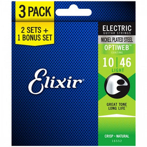 3 Pack of Elixir 16552 Electric Guitar Strings