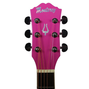 Monterey MA-15PK Acoustic Guitar Folk Size Hot Pink w/ Cutaway