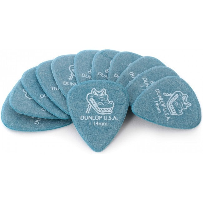 Jim Dunlop Guitar Picks Players 1.14mm Tornon Gator Grip Qty 12 Pick Pack – Blue