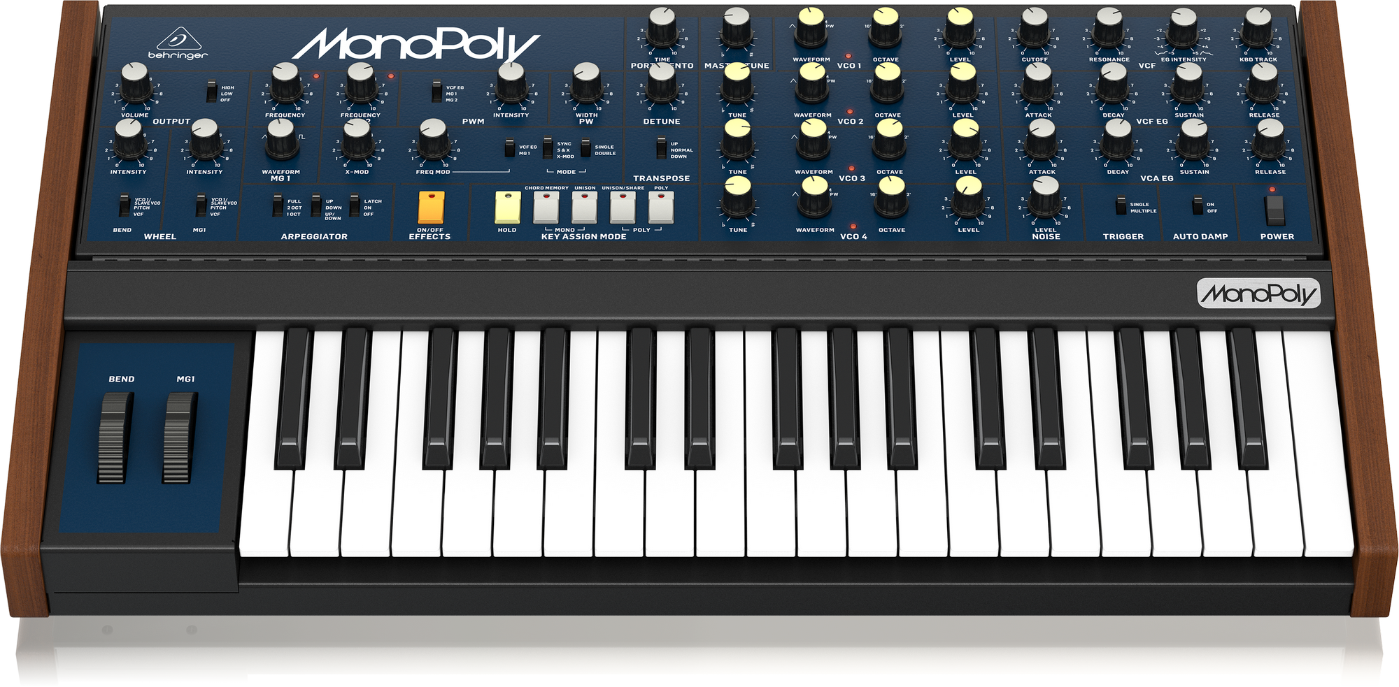 Behringer MonoPoly Analog 4 Voice Polyphonic Synthesiser Synth