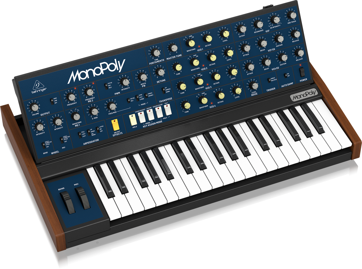 Behringer MonoPoly Analog 4-Voice Polyphonic Synthesiser Synth