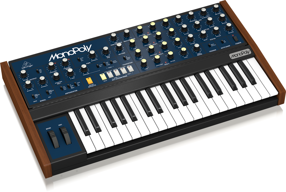 Behringer MonoPoly Analog 4-Voice Polyphonic Synthesiser Synth