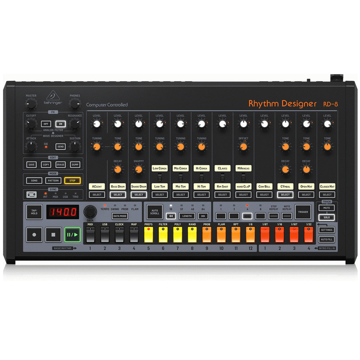 Behringer Rhythm Designer RD-8 MKII Analog Drum Machine