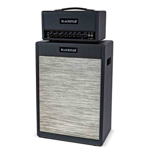 Blackstar St. James 50 6L6H Guitar Amplifier Stack Black 50w Head Amp & 212V Vertical Speaker Cabinet Angle 2