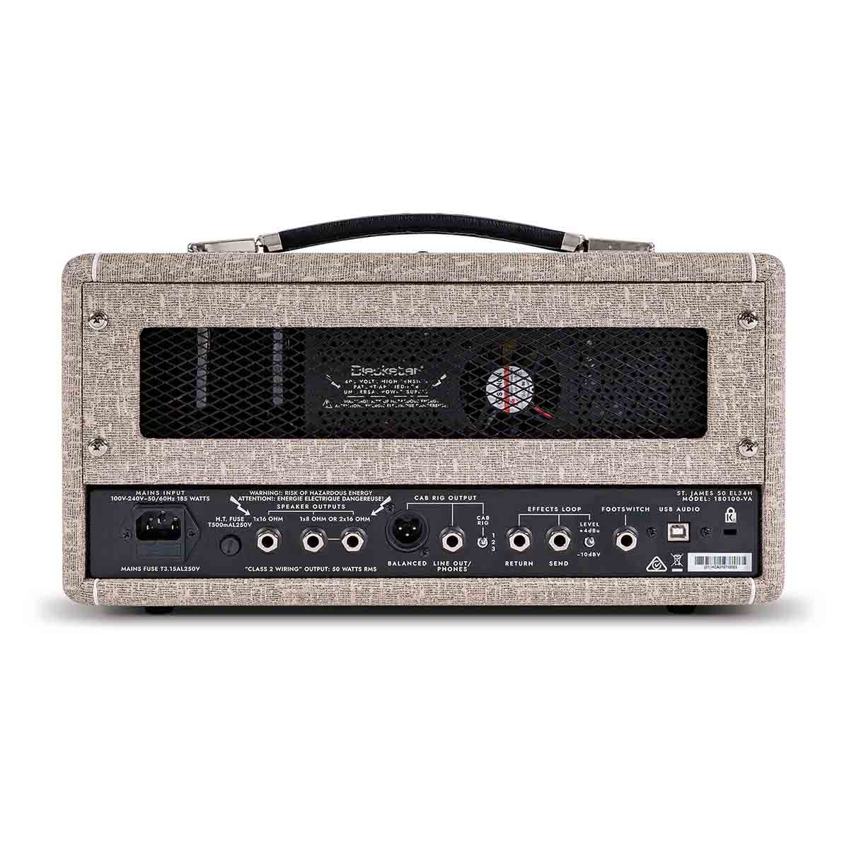 Blackstar St. James 50 EL34H Guitar Amplifier Fawn 50w Head Amp Back