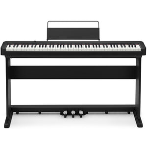 Casio CDP-S160 Digital Piano Black w/ CS470P Wooden Stand & 3-Pedal Board