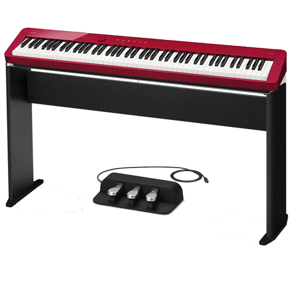 Casio PX-S1100 Digital Piano Red w/ CS68P Stand &amp; SP34 Tri-Pedal