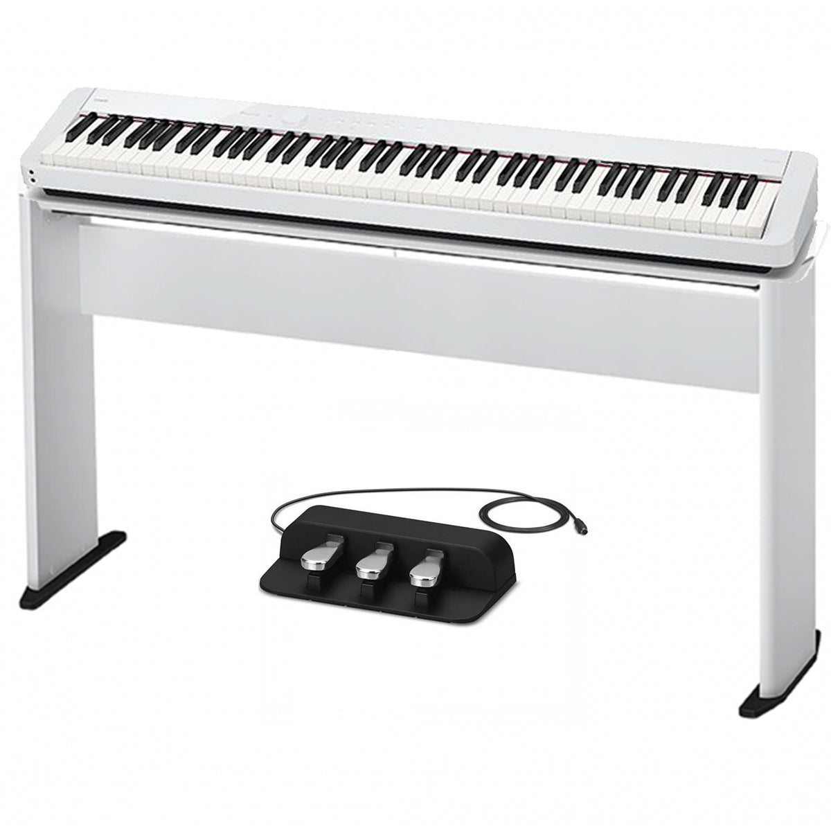 Casio PX-S1100 Digital Piano White w/ CS68P Stand &amp; SP34 Tri-Pedal