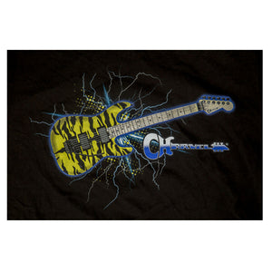 Charvel Satchel Yellow Bengal Guitar Graphic T-Shirt, Black, S Small - 0997285406