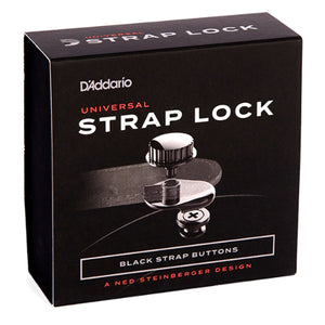 D'Addario Planet Waves PW-SLS-01 Guitar Strap Lock Universal System Black