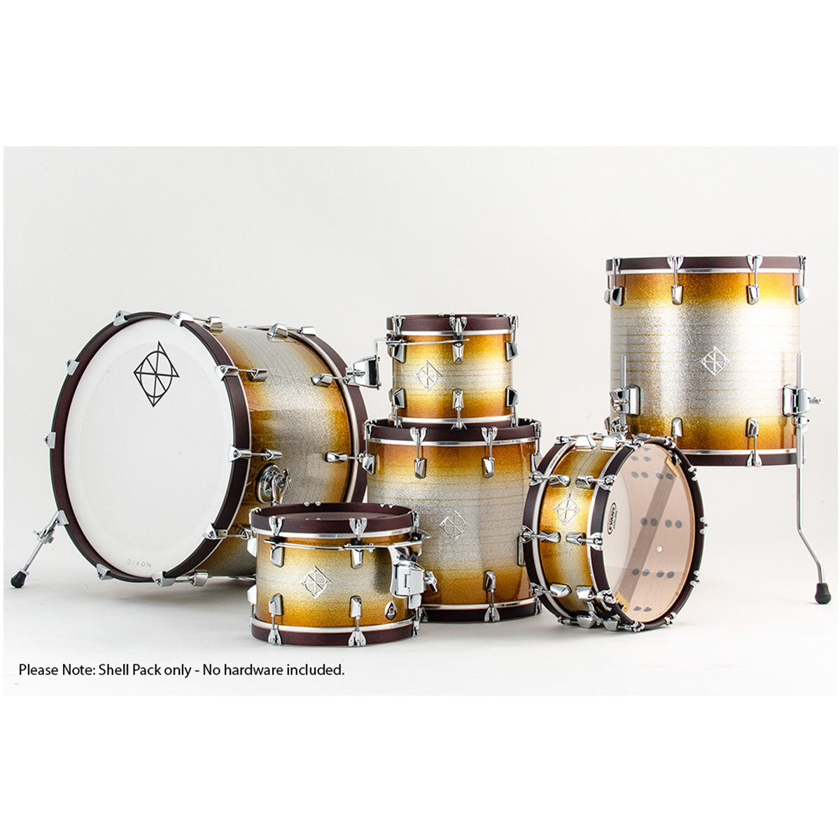 Dixon Artisan Series Drum Kit 6-Piece Stardust Gold Lacquer Finish - PODAN62214SDGHCR