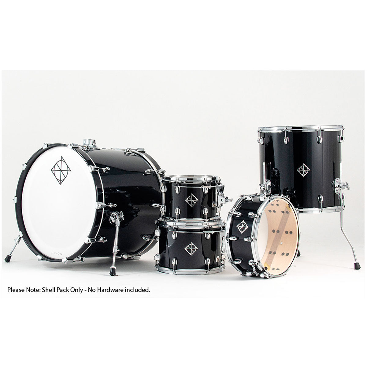 Dixon Cornerstone Maple 520 Series Drum Kit 5-Piece Piano Black Gloss - PODCSTM52001PBPM
