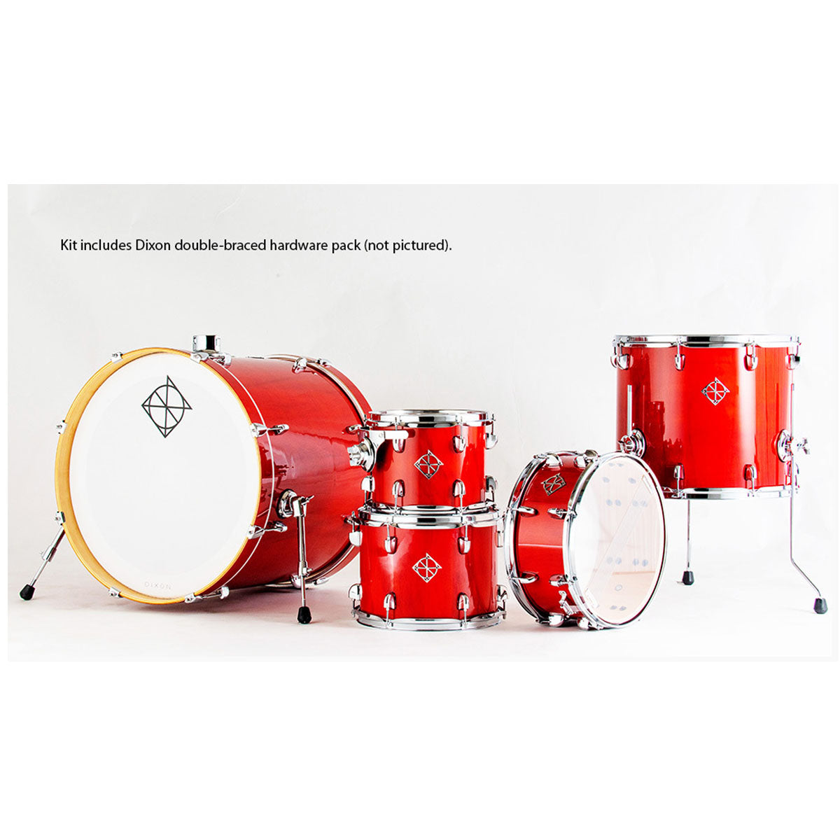 Dixon Fuse Maple 522 Series Drum Kit 5-Piece Amber Gloss w/ 9278 Hardware - PODFM522AMPK