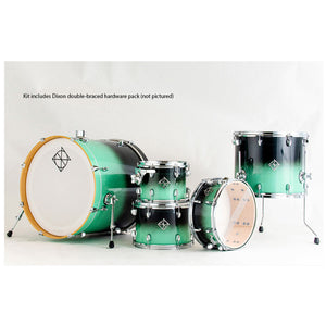 Dixon Fuse Maple 522 Series Drum Kit 5-Piece Green Ice Fade Gloss w/ 9278 Hardware - PODFM522GIFPK