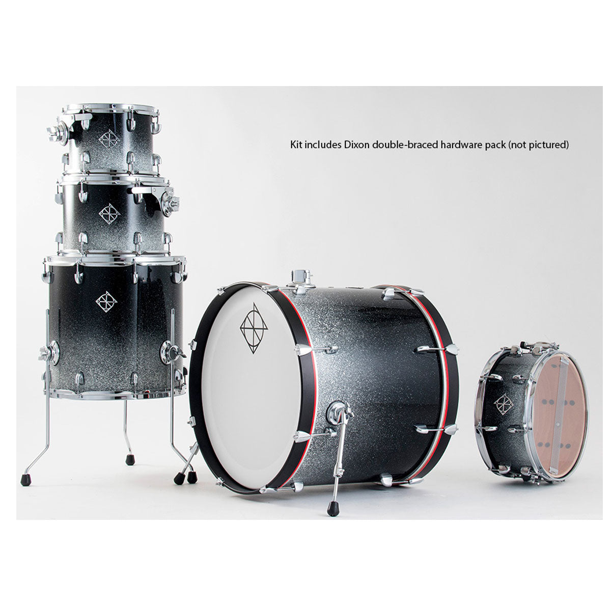 Dixon Fuse Maple 522 Series Drum Kit 5-Piece Hyperspace Gloss w/ 9278 Hardware - PODFM522HSPK