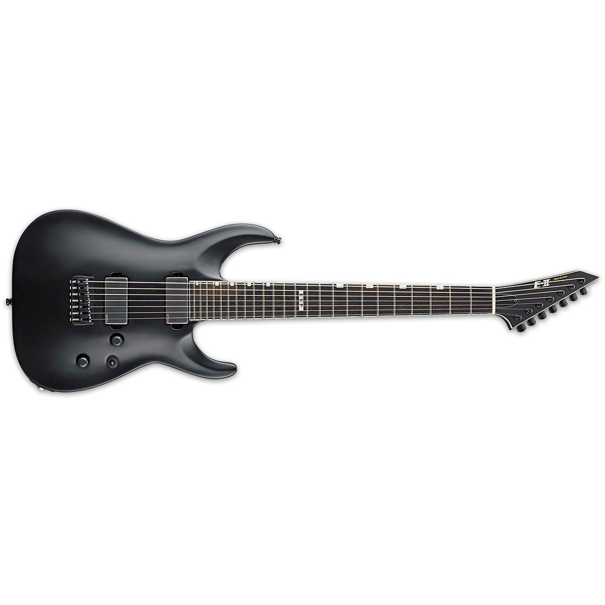 ESP E-II Horizon NT-7B HIPSHOT Electric Guitar 7-String Baritone Black Satin w/ EMGs