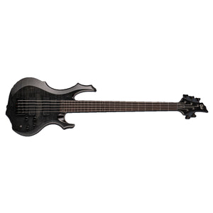 ESP LTD F-1005 Bass Guitar 5-String Flamed Maple See Thru Black w/ Fishmans