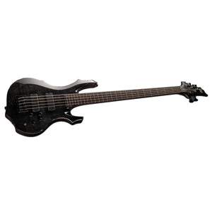 ESP LTD F-1005 Bass Guitar 5-String Flamed Maple See Thru Black w/ Fishmans
