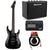 ESP LTD MH-10 Black Electric Guitar Pack w/ Blackstar FLY-3 Amp + Gig Bag + Tuner + USA-3 Lead