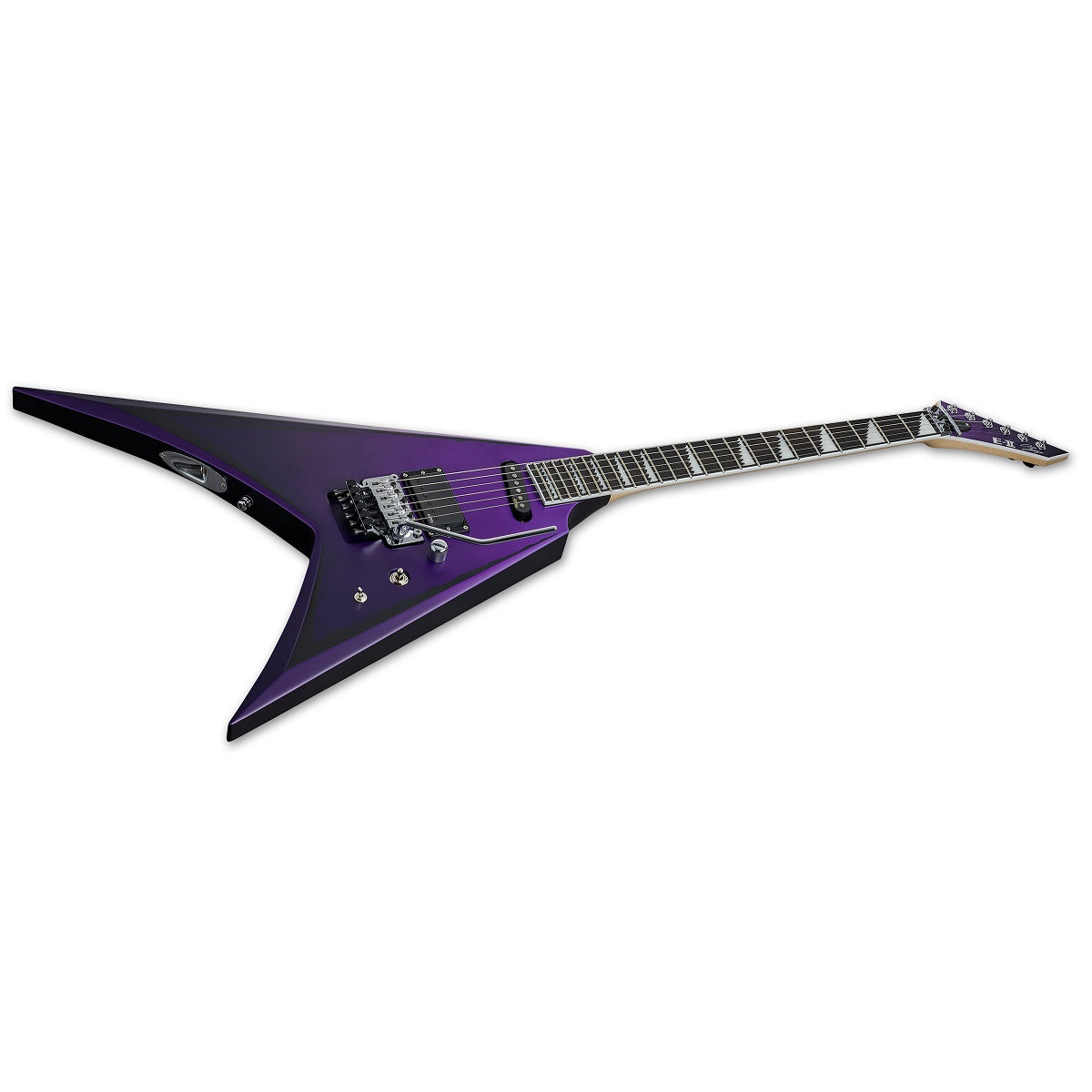 ESP E-II ALEXI RIPPED Laiho Signature Electric Guitar Purple Fade Satin w/ Ripped Pinstripes