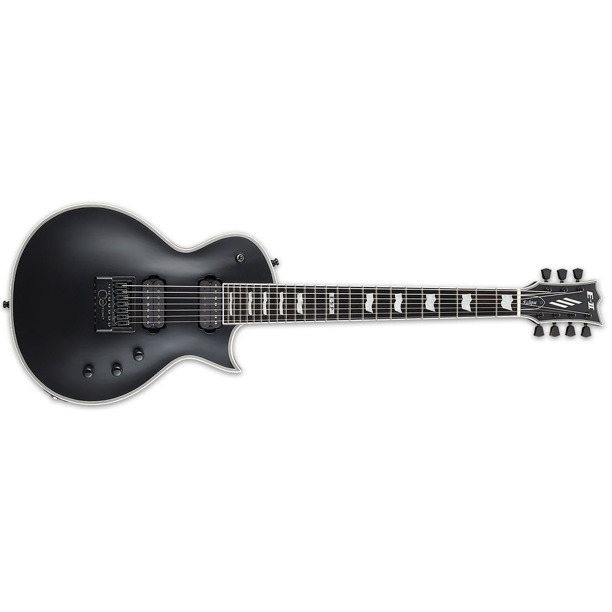 ESP E-II Eclipse-7 EVERTUNE Electric Guitar 7-String Black Satin w/ Duncans