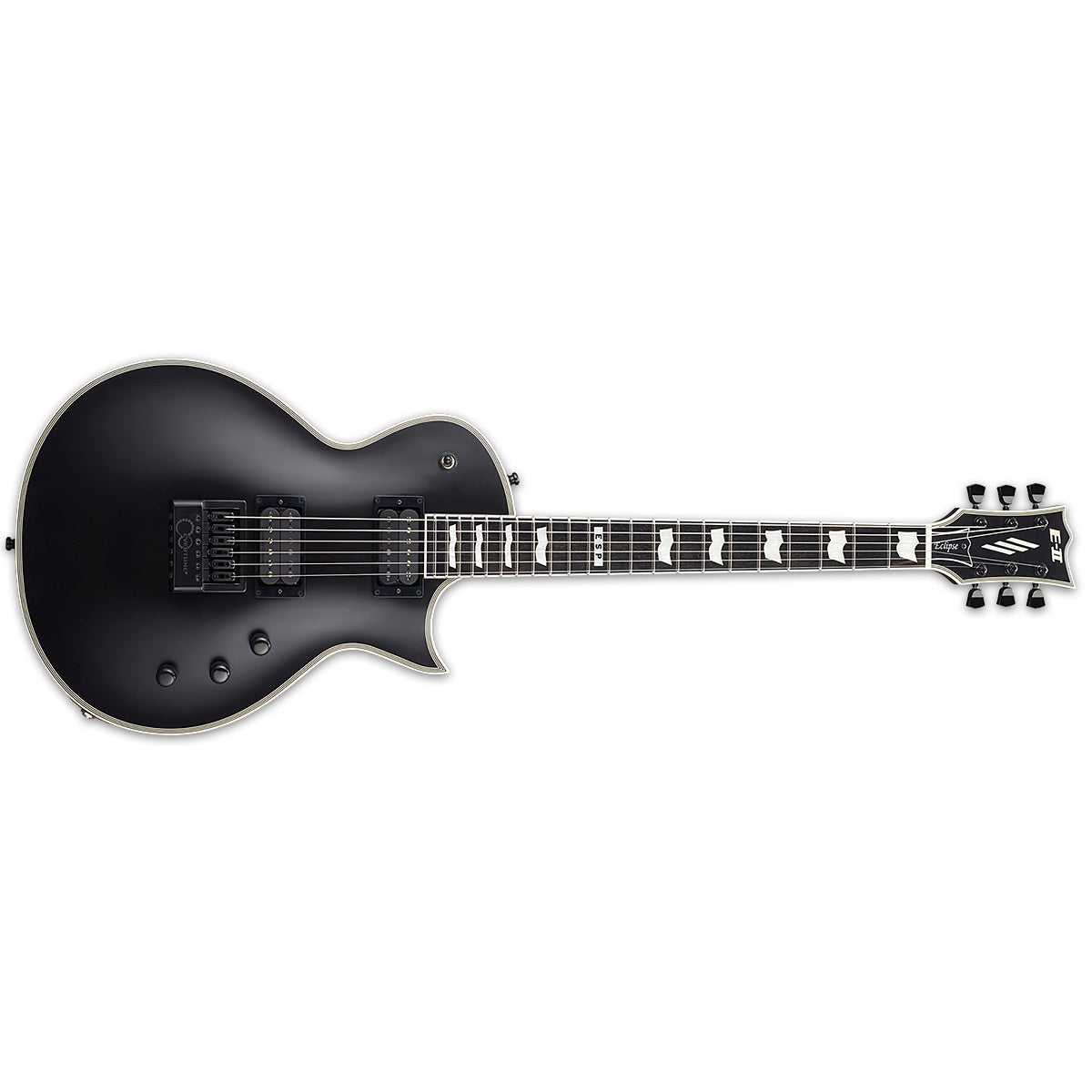 ESP E-II Eclipse EVERTUNE Electric Guitar Black Satin w/ Duncans