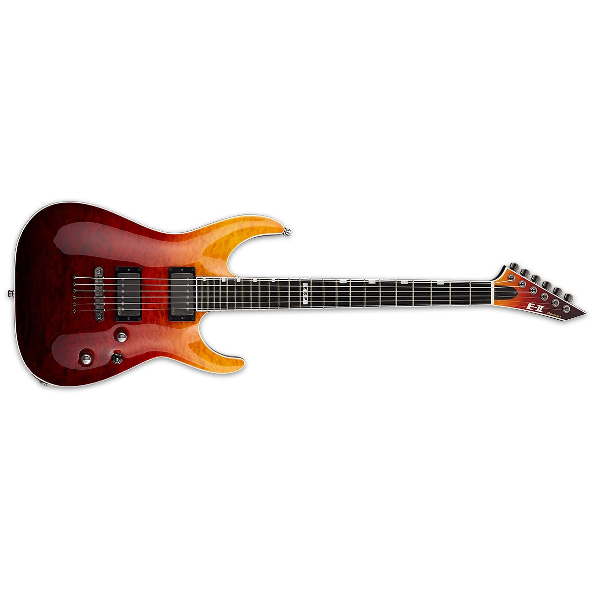 ESP E-II Horizon NT-II Electric Guitar Quilted Maple Tiger Eye Amber Fade w/ EMGs