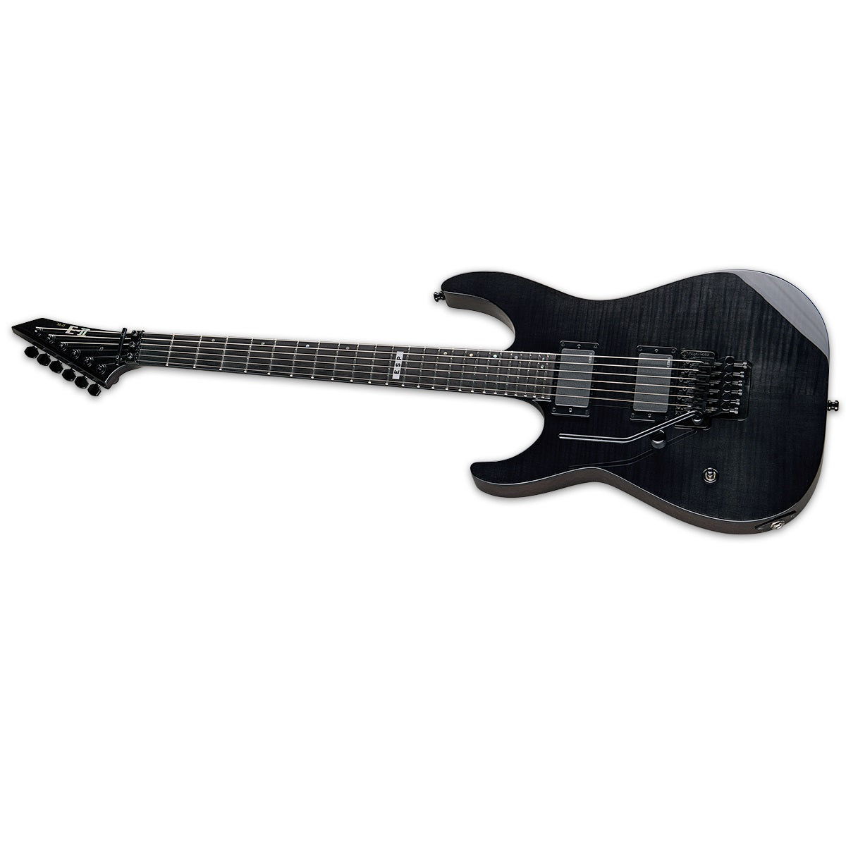ESP E-II M-II LH Electric Guitar Left-Handed Flamed Maple See Thru Black w/ Floyd Rose & EMGs