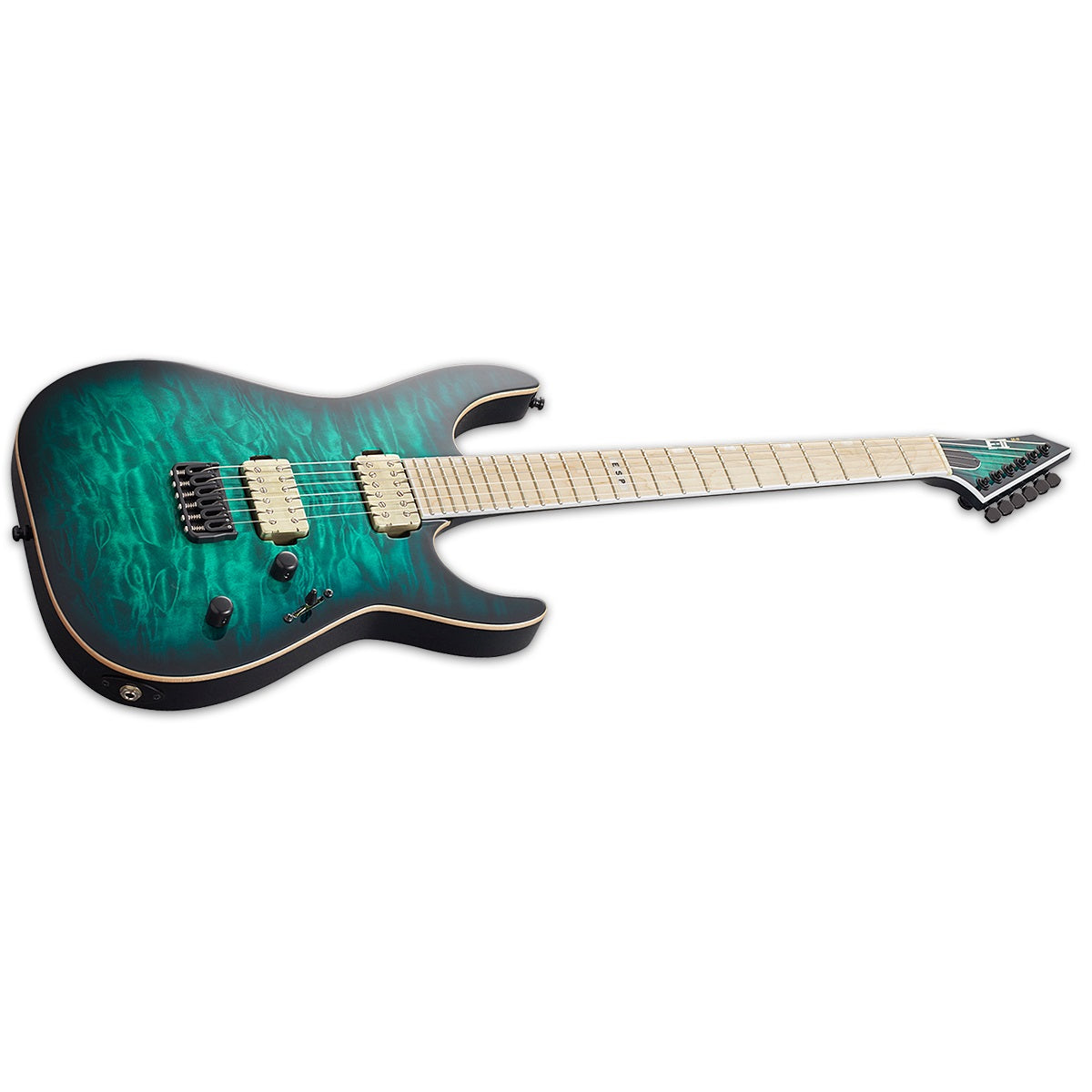 ESP E-II M-II Electric Guitar Black Turquoise Burst w/ Hipshot