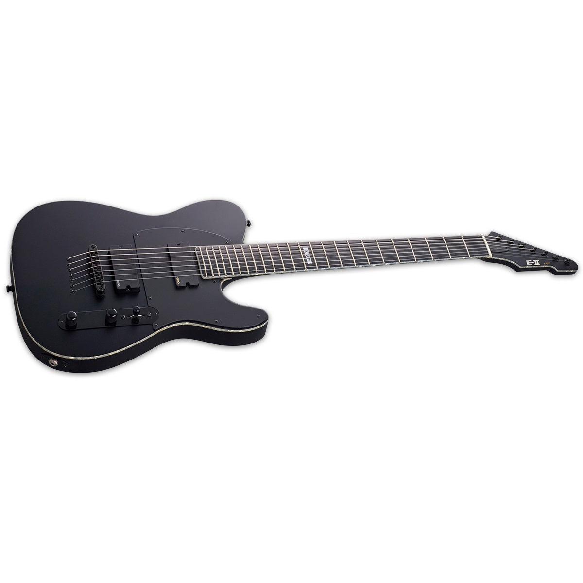 ESP E-II T-B7 BARITONE Electric Guitar 7-String Black Satin w/ EMGs