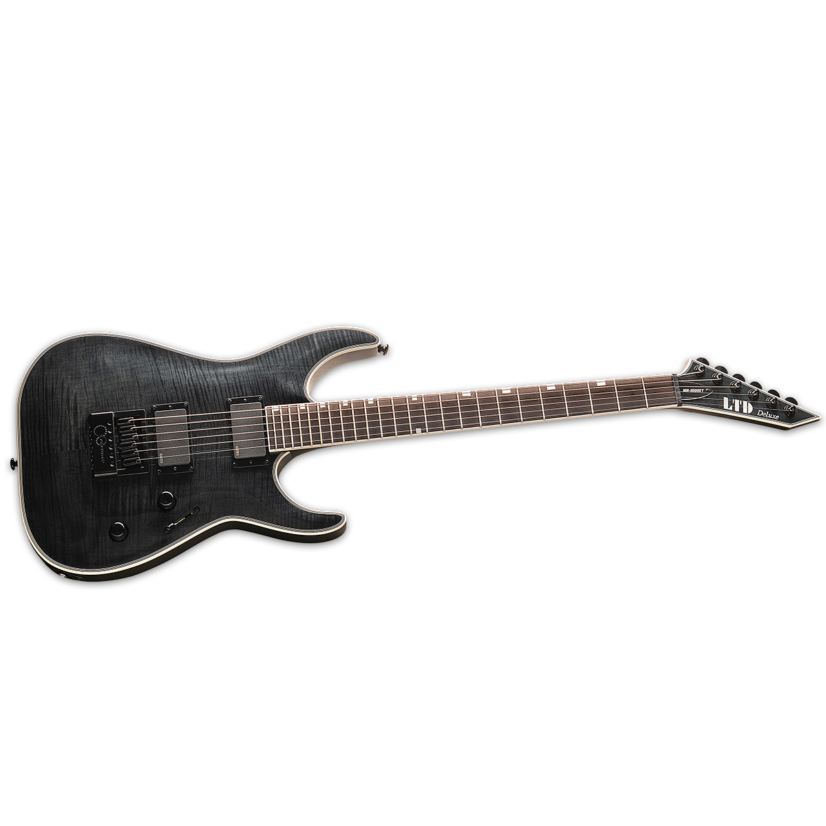 ESP LTD MH-1000 Electric Guitar See Thru Black w/ Evertune Bridge - LMH-1000ETSTBLK
