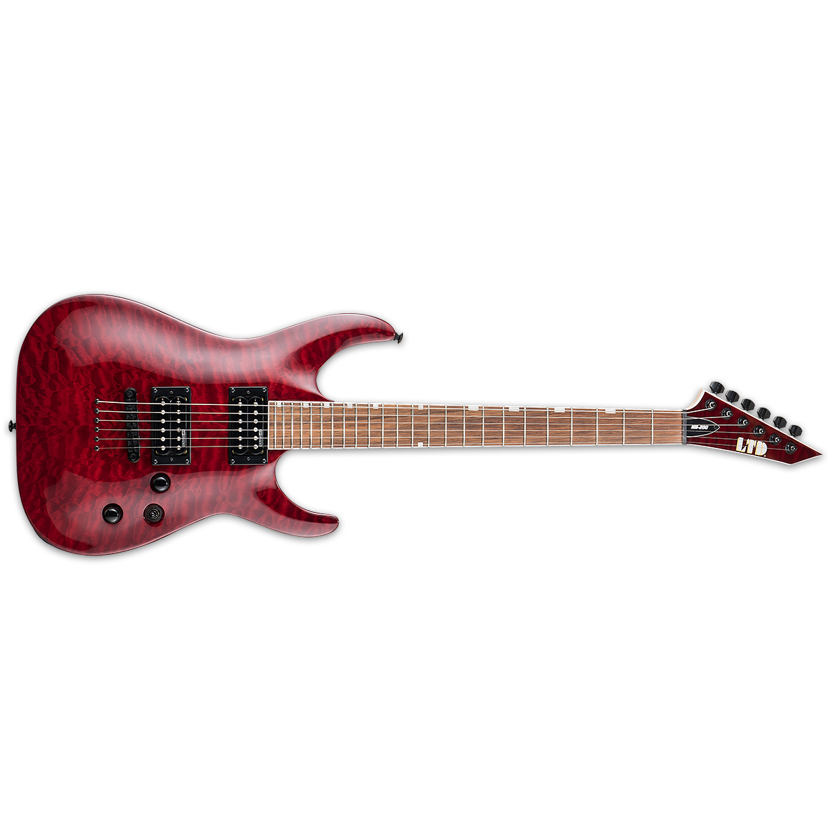 ESP LTD MH-200 QM NT Electric Guitar See Thru Black Cherry - LMH-200QMNTSTBC