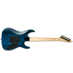 ESP LTD MH-203QM Electric Guitar Quilted Maple See Thru Blue w/ Floyd Rose - LMH-203QMSTB