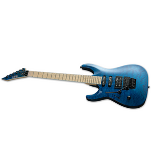 ESP LTD MH-203QM Electric Guitar Quilted Maple See Thru Blue w/ Floyd Rose - LMH-203QMSTB