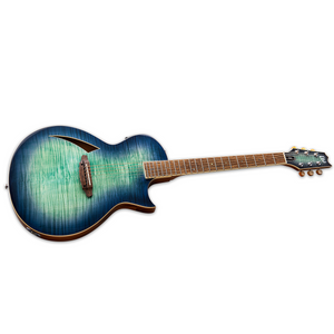 ESP LTD TL-6 Thinline Acoustic Electric Guitar Aqua Marine Burst - LTL-6FMAQMB