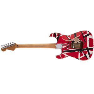 EVH Striped Series Frankie Electric Guitar Red w/ Black Stripes Relic - 5107900503