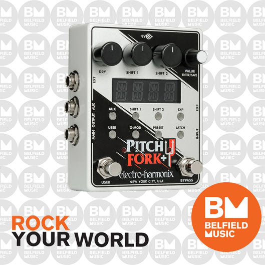 EHX Pitch Fork Plus Polyphonic Pitch Shifter/Harmony Effects Pedal 
